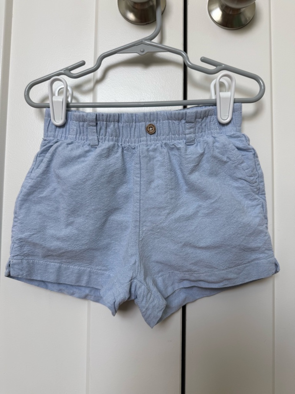 Little Paper Kids Cotton Chambray Shorts